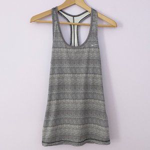 Nike Dri-Fit Racerback Tank S Gray Patterned